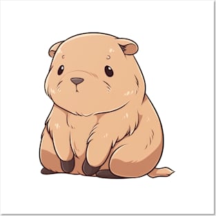 Cute brown wombat Posters and Art